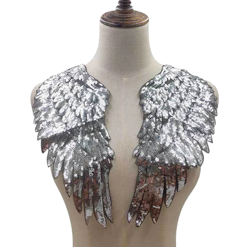 SANWOOD/1 пара модный дизайн с блестками аппликация в виде крыла вышитые шить на