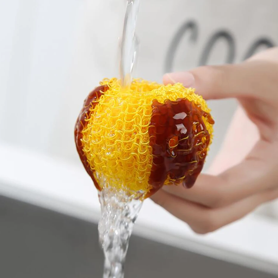 Волшебная кухонная губка щетка для кастрюль скребок чистки стальной удаления