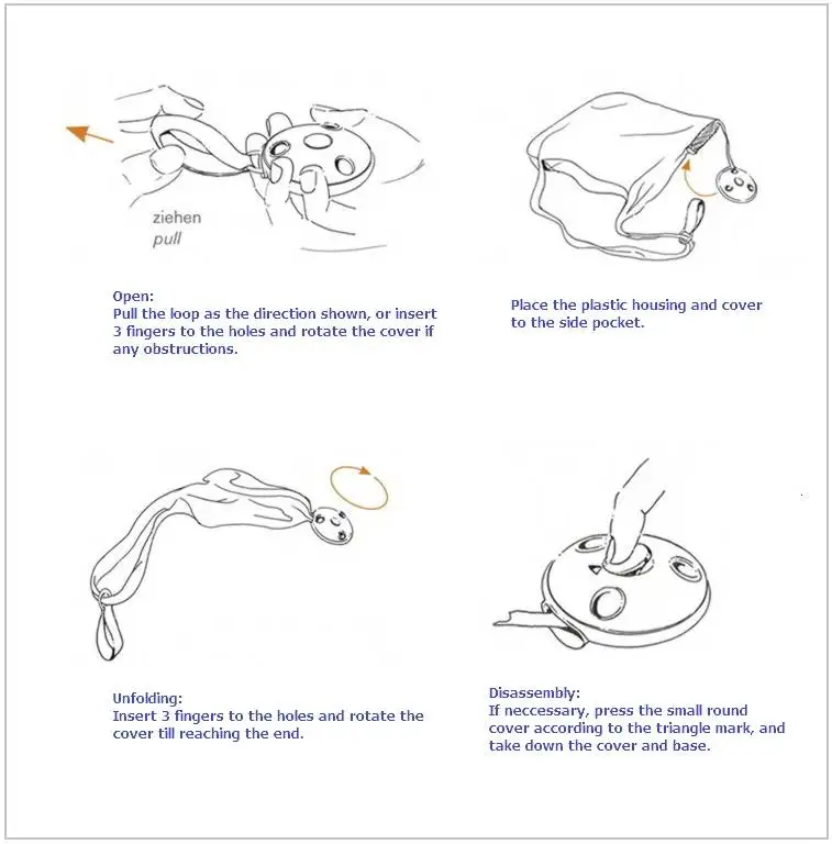 Портативная складная сумка для покупок с карабином волшебная дорожная