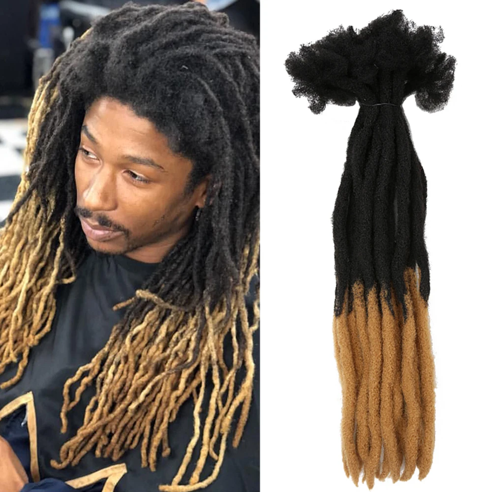 Crochet Handmade Dreadlocks Ombre Synthetic Faux Fake Locs Braids Extensions Afro Braiding Hair for Women Men Hip hop 22inch