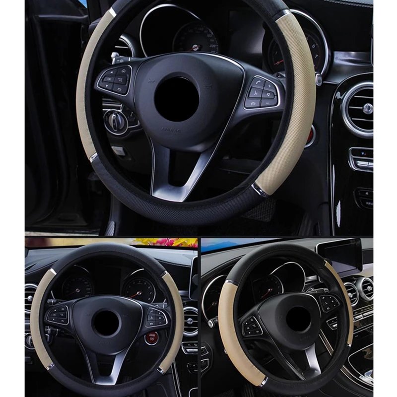 Нескользящие чехлы на руль из искусственной кожи для Hyundai IX35 Solaris Accent I30 Tucson Elantra Getz