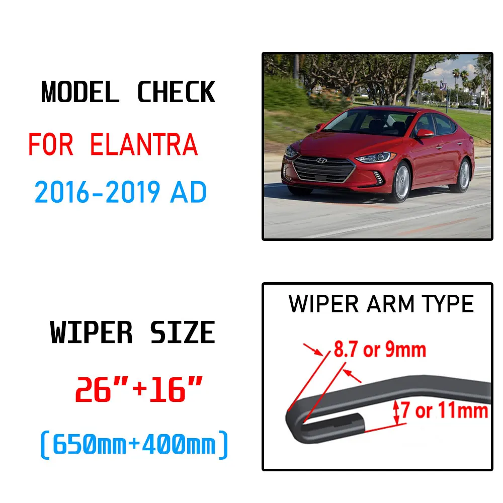 Щетки стеклоочистителя передние для Hyundai Elantra AD Avante Super 2016 2017 2018