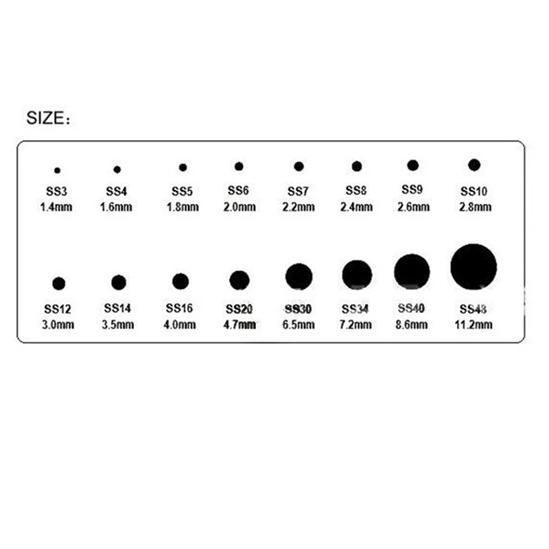 Стразы SS3 ~ SS20 разных размеров с прозрачными кристаллами для