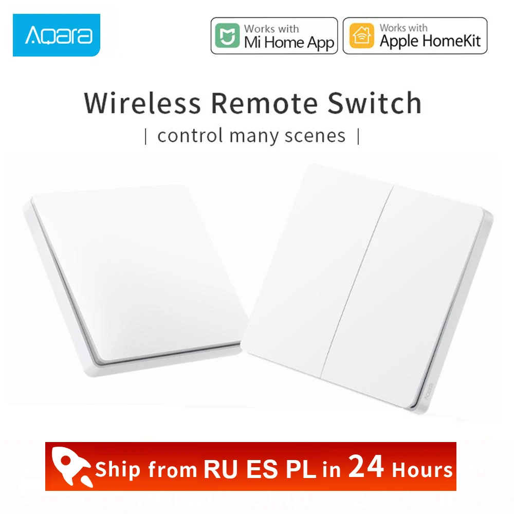 Xiaomi Aqara Smart Switch Light Remote Control ZiGBee Wifi Wireless Key Wall Switch D1 Work with Gateway 3 Hub homekit Mi Home