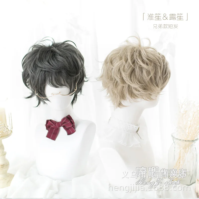 

Men's Lolita daily gay sheep roll "Huaisheng Lusheng" handsome gay Harajuku Lolita wig suitable for any face shape