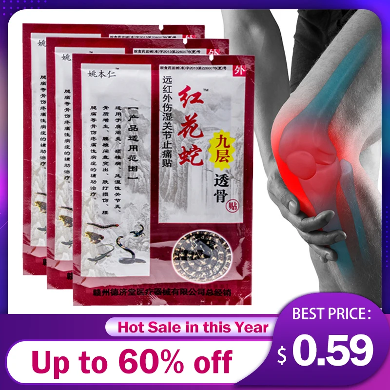 

8Pcs Chinese Medical Back Neck Shoulder Pain Relief Plaster Lumbar Muscle Sprain Ache Patch Joint Arthritis Medcial Stickers