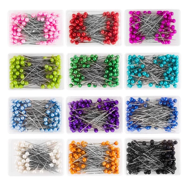 

100PC/Box Of Pearl Pins Stainless Steel Sewing Tools Clothing Vertical Cutting Positioning Pins Craft Wedding Corsage Production