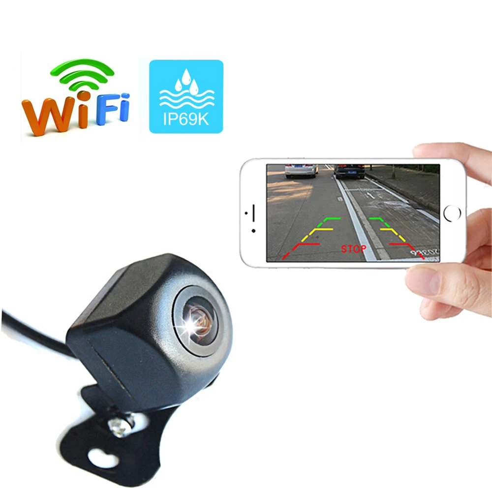 Camecho IP67 водонепроницаемая 1080P Full HD камера заднего вида безопасности Wi-Fi система резервного копирования с камерой ночного видения на мобильном устройстве