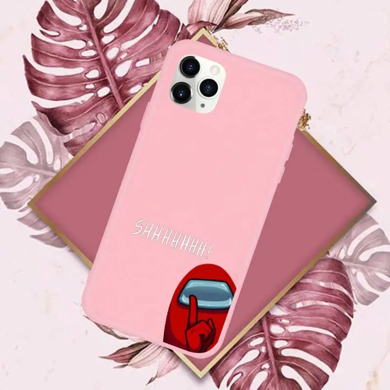 

Among Us Game Cartoon Phone Case Candy Color for iPhone 11 12 mini pro XS MAX 8 7 6 6S Plus X SE 2020 XR
