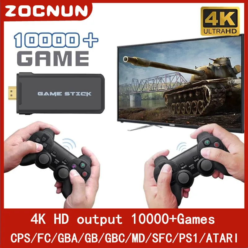 

Portable 4K TV Video Game Console With 2.4G Wireless Controller Support CPS PS1 Classic Games Retro Game Console HDMI Output