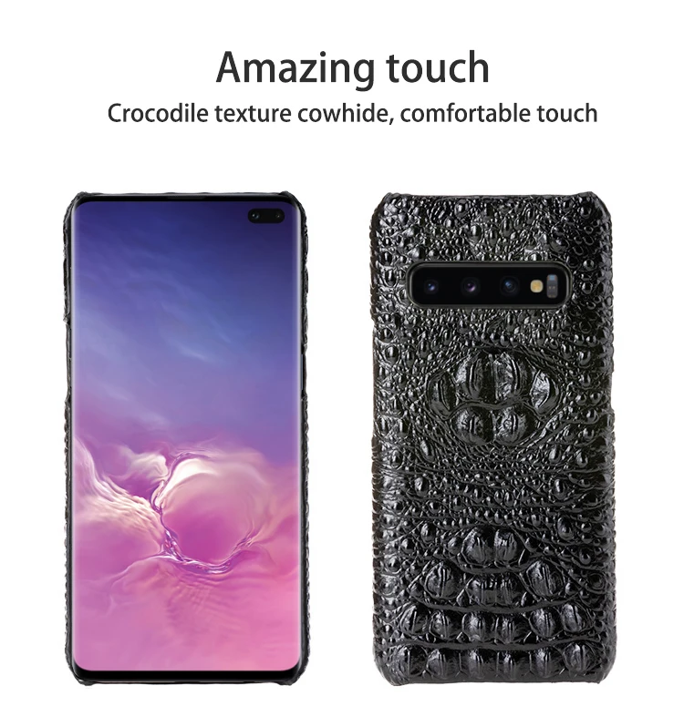 Чехол для телефона для samsung S6 S7 край S8 S9 S10 Plus Note 8, 9, 10 и узором «крокодиловая кожа» чехол для A20 A30 A50 A70 A5 A7 A8 чехол