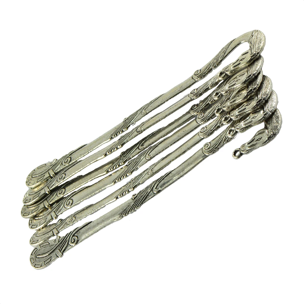 6 штук резьба лошадь дизайн книга знак Подвески фурнитура для поделок | Украшения