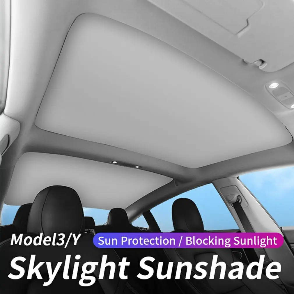 

Upgrade Sun Shades Roof Sunshade For Tesla Model Y For Model 3 19-21 Front Rear Sunroof Wind Skylight Blind Shading Net