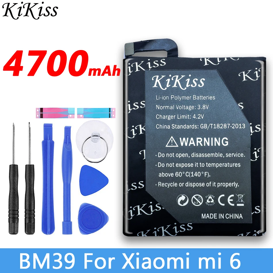 BM39 4700 мАч аккумулятор для Xiaomi Mi6 mi6 Xiao Mi 6 сменный большой емкости перезаряжаемый