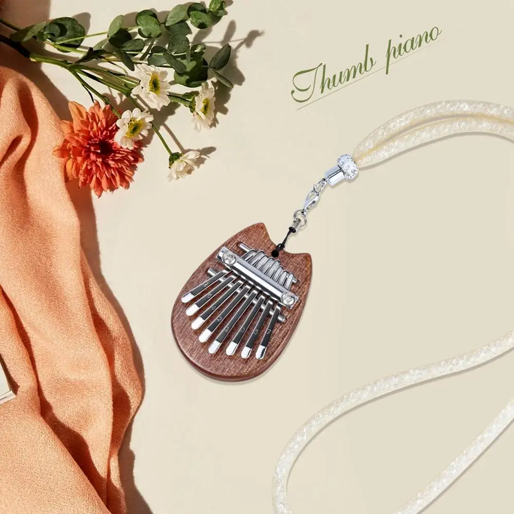 Миниатюрное пианино Muspor с Африканским большим пальцем 8 клавиш Mbira цельная