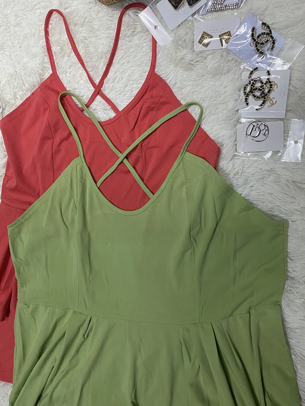 Размера плюс комбинезон женский однотонный без рукавов с V-образным вырезом боди