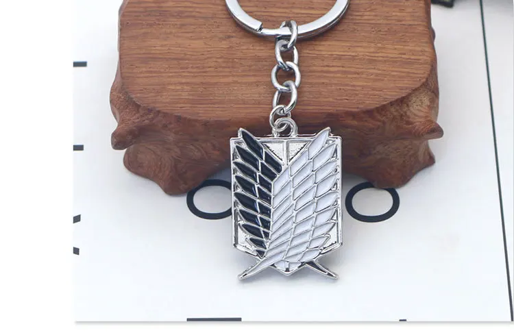 

Attack On Titan Keychain Wings of Liberty Freedom Scouting Legion Eren Keyring Key Holder Chain Ring New Anime Jewelry Wholesale
