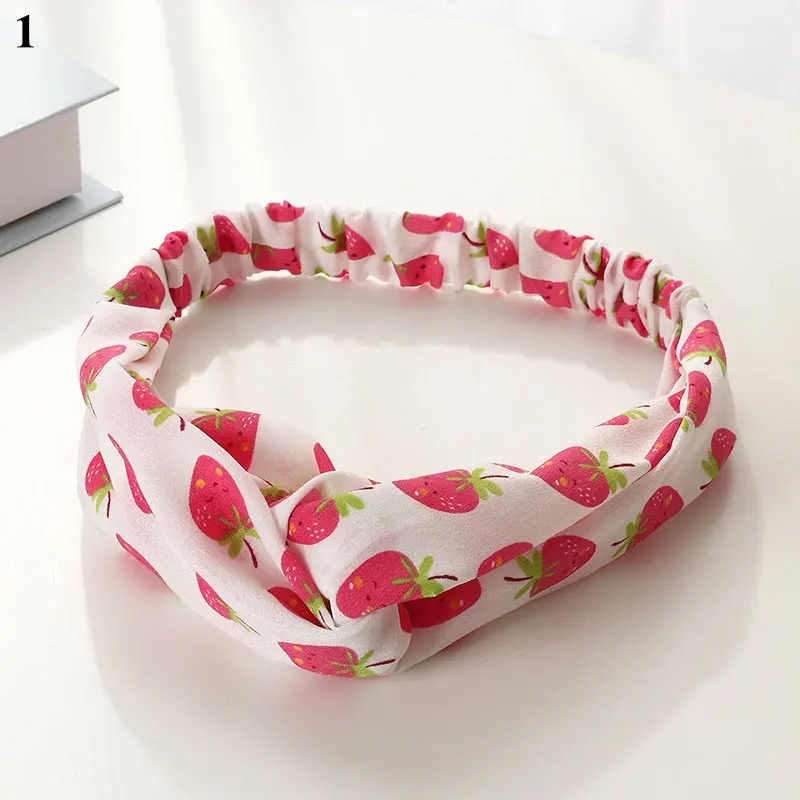 Повязка для волос женская в богемном стиле с фруктовым принтом |