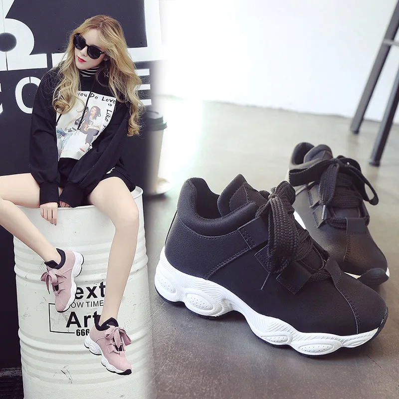 Новинка 2018 женские корейские весенние студенческие Кроссовки для бега удобная