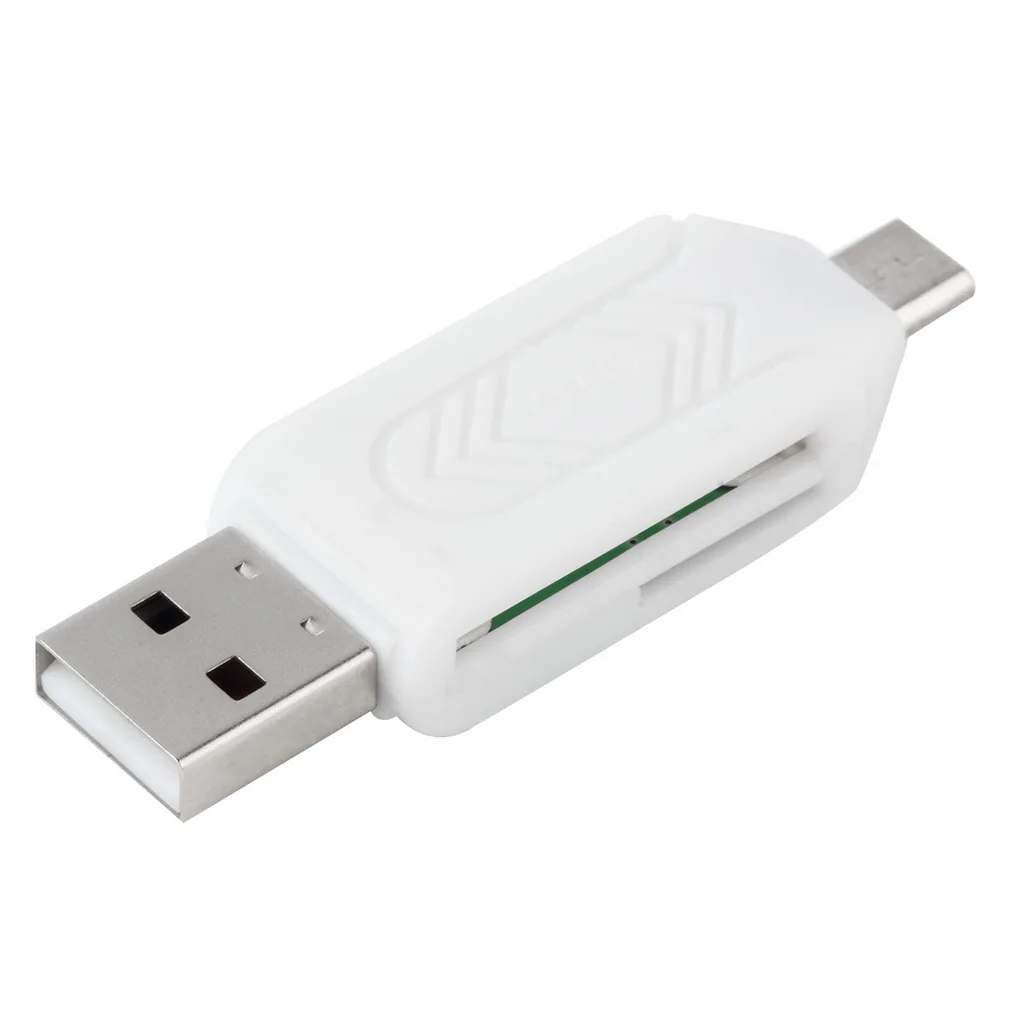 

ABS 55 x 16 x 10mm (L x W x H) Universal Card Reader Mobile phone PC card reader Micro USB OTG Card Reader flash memory
