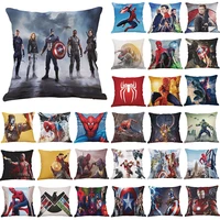 marvel the avengers spider man cartoon cushion cover digital printing linen pillow cover sofa car lumbar cushion home decoration