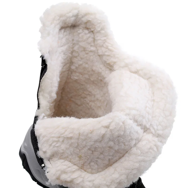 Зимние ботинки 2019 зимняя женская обувь Черные ботильоны теплые