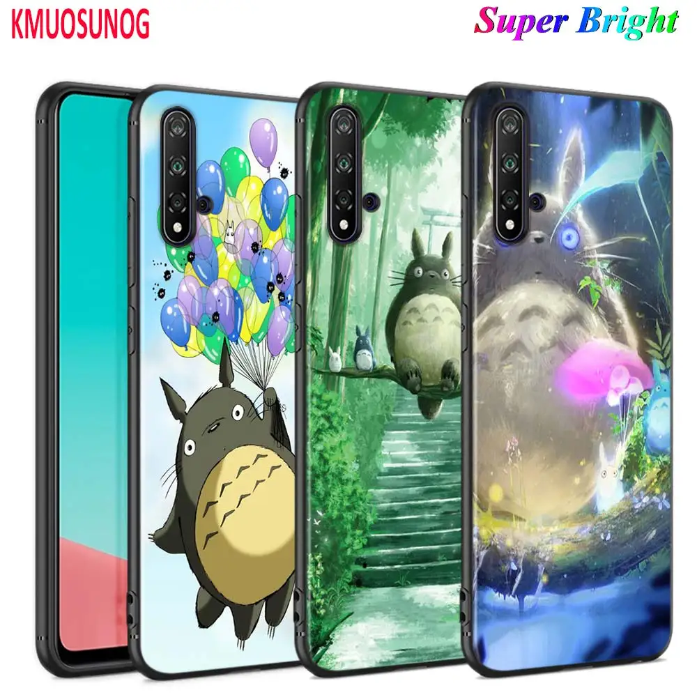 Черный чехол для студийной съемки Ghiblies totoro Huawei Nova 5 3i P Smart Z Plus 2019 P30 P20 Pro P10 P9 P8 Lite