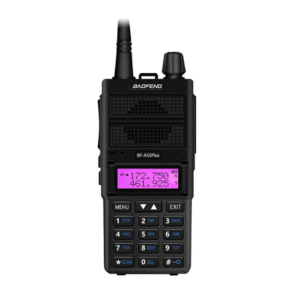 Новая рация Baofeng BF-A55 Plus Двухдиапазонная VHF/UHF 136-174/400-520 МГц 8 Вт мощность передачи