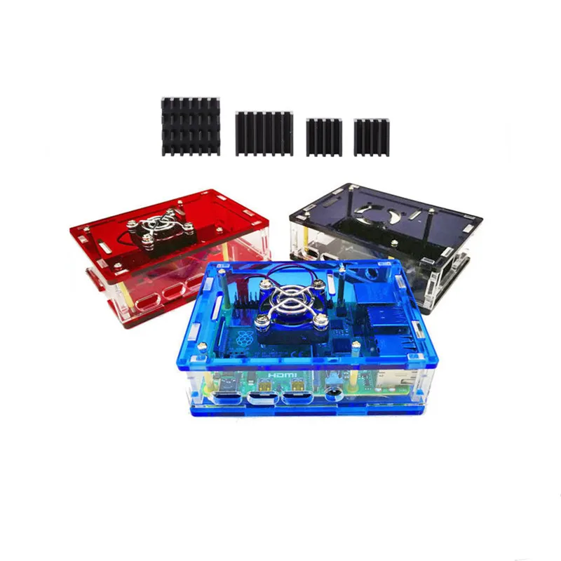 Новый Raspberry Pi 4 Модель B акриловый чехол для корпуса с охлаждающим вентилятором