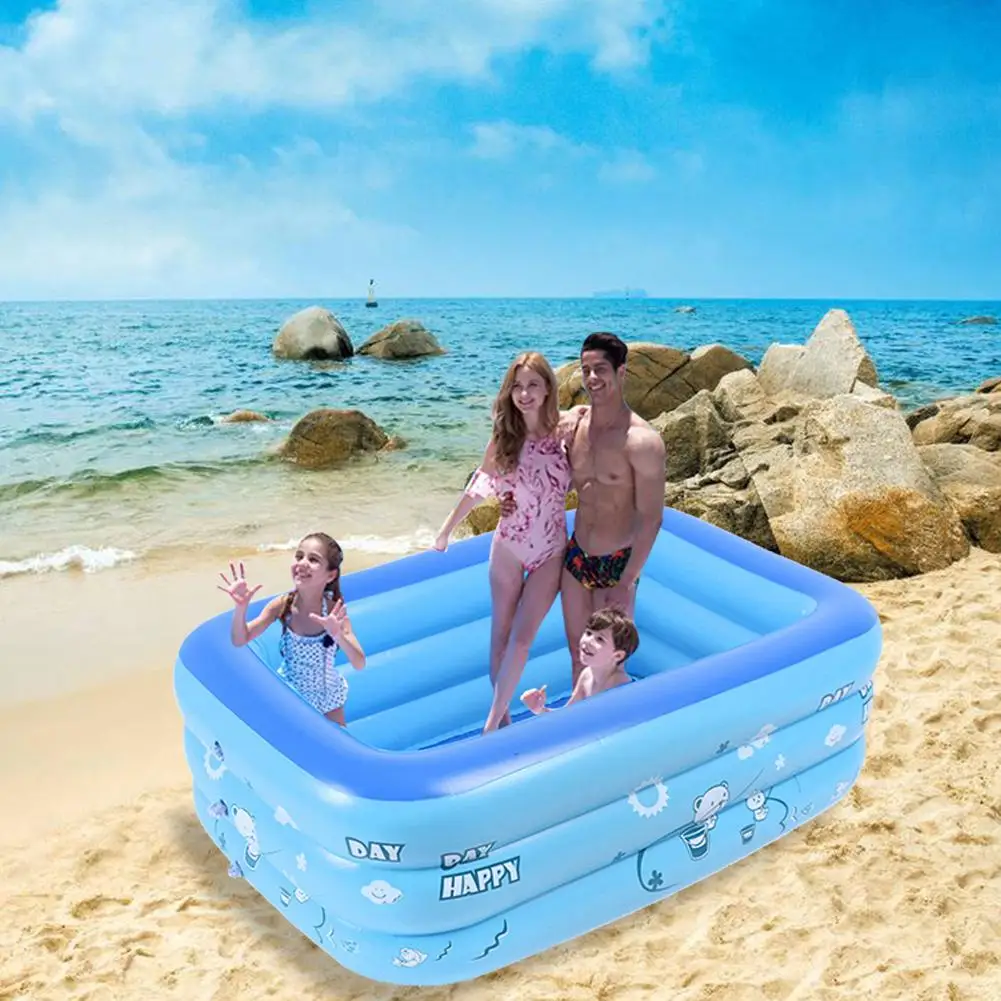 

120/150/180/210cm Inflatable Swimming Pool Baby Inflatable Round Swimming Pool PVC Float Accessories Kids Pool For 1-4 People