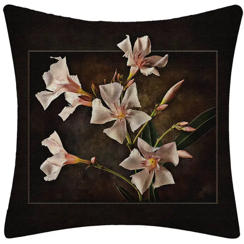 Цветок Fauxlinen подушка в стиле ретро чехол Маргаритка Подсолнух Винтаж Цветочная