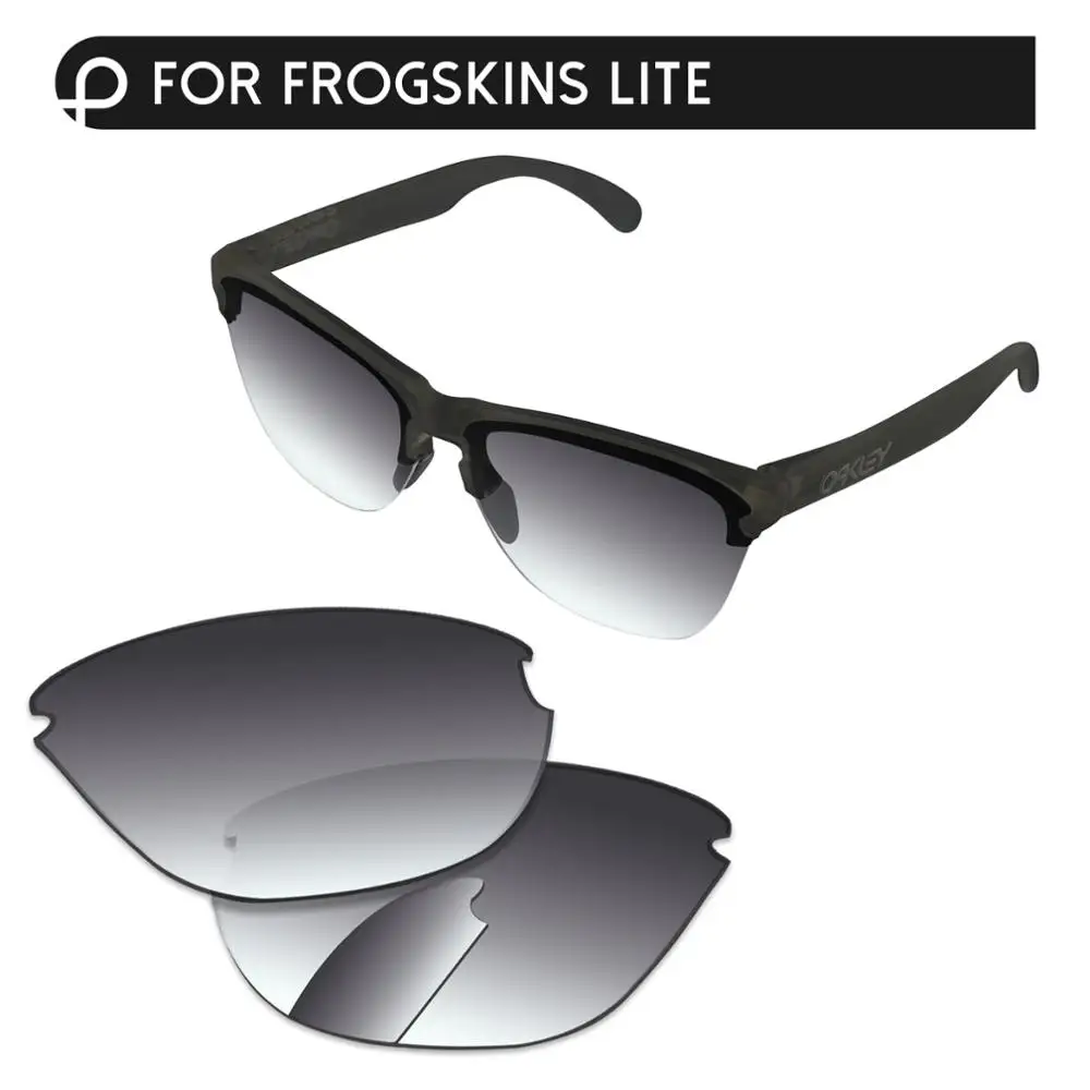 Grey Gradient PapaViva Сменные линзы для аутентичных солнцезащитных очков Frogskins Lite OO9374 Поляризованные-несколько вариантов - Цвет линз: Grey Gradient