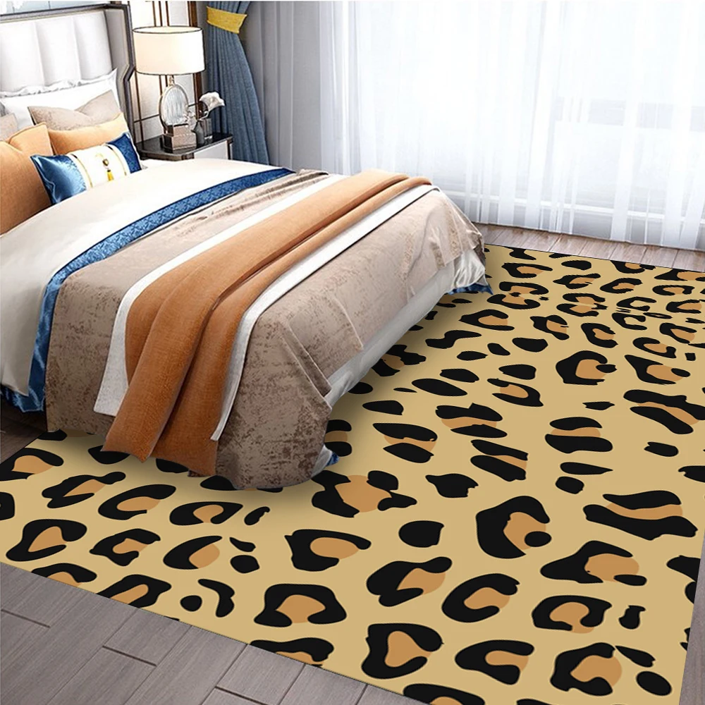

Home Decor Decoartive Geometric Leopard Printed Carpets Area Rugs For Living Room Bedroom Tapete Parlor Carpet Floor Door Mat
