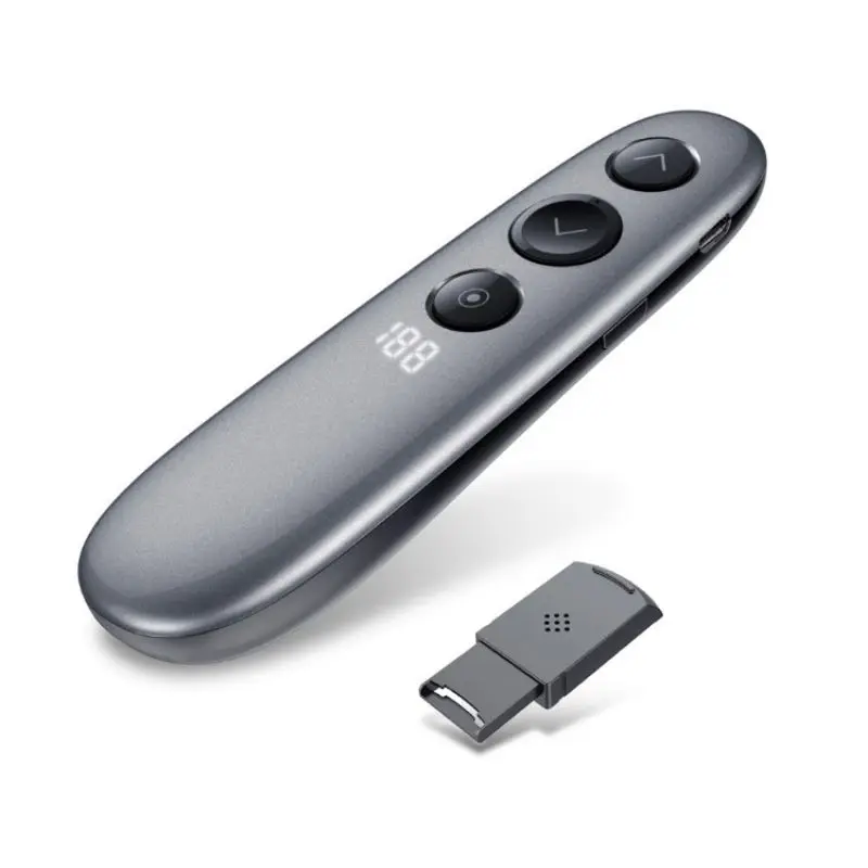 Беспроводной Презентер подсветка увеличенный светодиодный ЖК дисплей