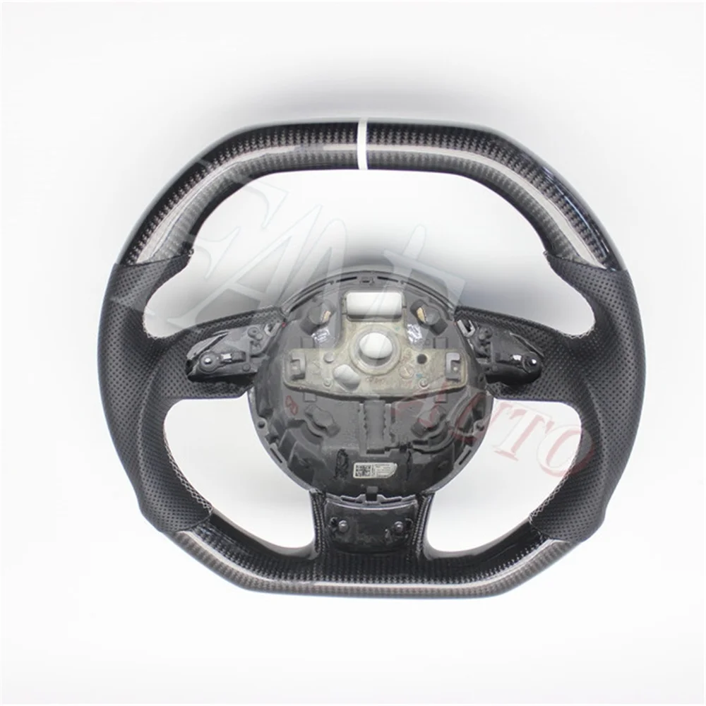 Сменное рулевое колесо из углеродного волокна с кожей для Audi A4 A5 A6 A7|Рулевые