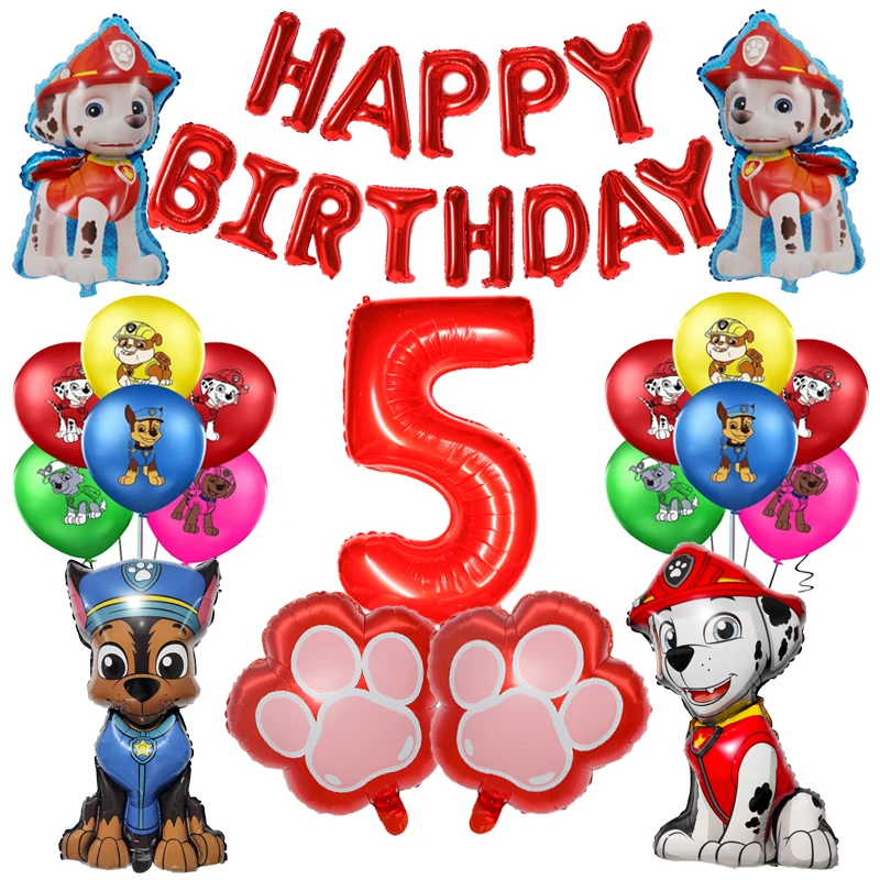 1 комплект Щенячий патруль игрушка воздушный шар погоня Маршалл мальчики девочки