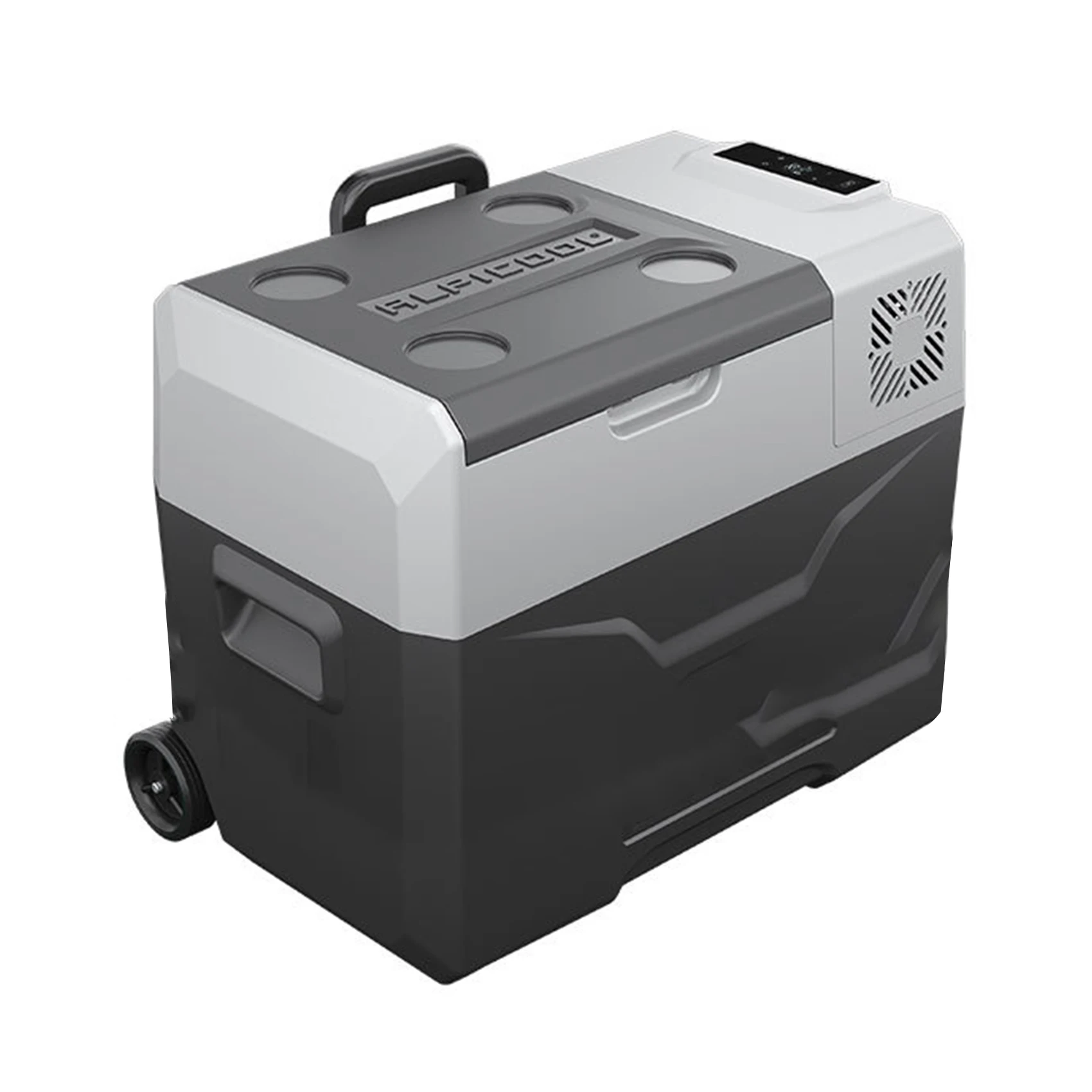 

32 Quarts Portable Freezer with Telescopic Pull Rod 2 Casters Electric Fridge Cooler Compact Small Refrigerator for Vehicle Car