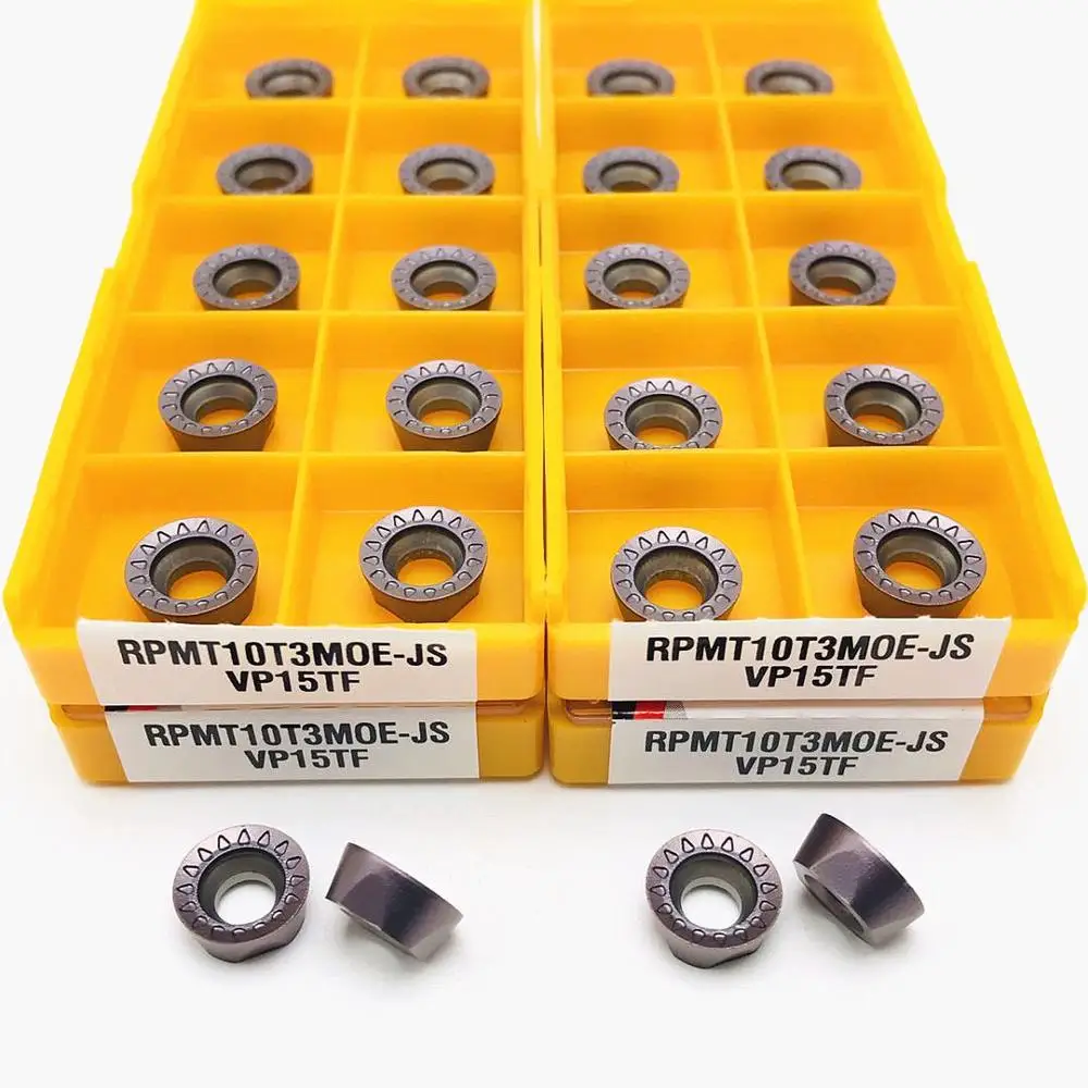 

Carbide insert RPMT10T3MO E JS VP15TF internal milling lathe tool milling cutter CNC tool RPMT10T3MOE JS VP15TF lathe tool RPMT