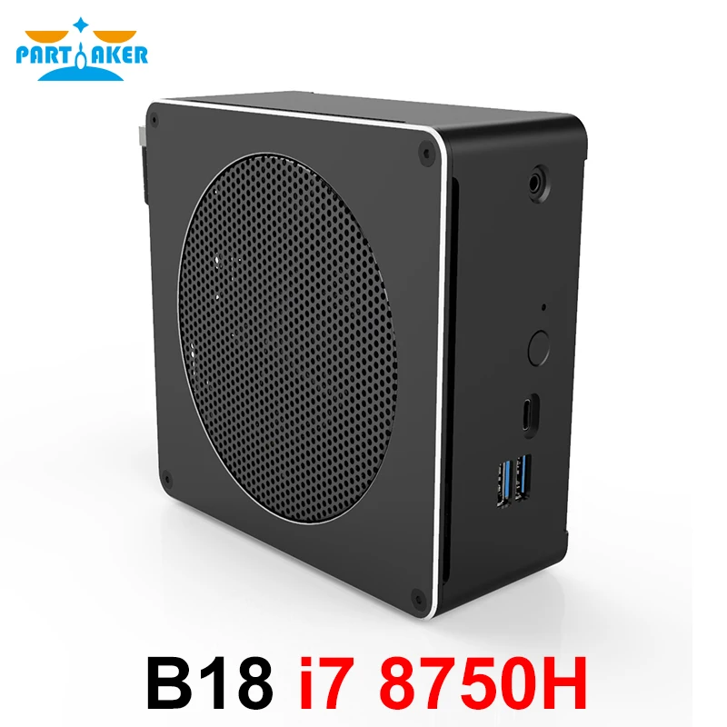 Мини ПК par57 B18 DDR4 Coffee Lake 8 го поколения Intel Core i7 8750H 32 Гб ОЗУ UHD Graphics 630 Mini DP HDMI WiFi|Мини