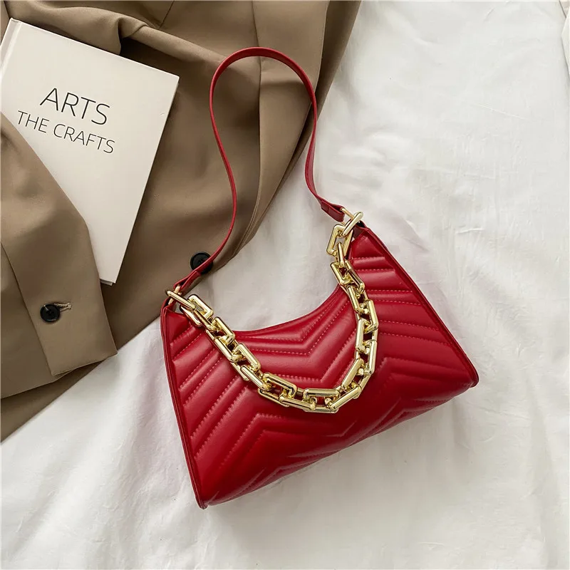 

PU Leather Bag 2021 Fashion Fashion Check Embossed Handbags New PU Leather Chain Shoulder Texture Shopping Bag Zipper Embossed