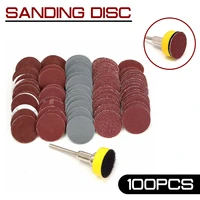 1inch sanding disc loop sanding pad 1inch 18inch shank abrasives hook loop backer sandpaper mixed set 100pcs