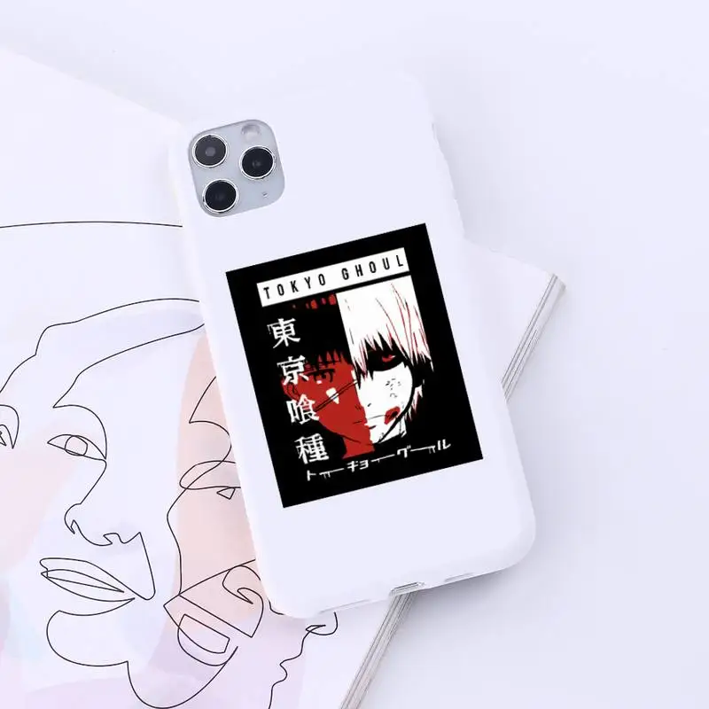 

Japan anime Tokyo Ghoul Phone Case Candy Color for iPhone 6 7 8 11 12 s mini pro X XS XR MAX Plus
