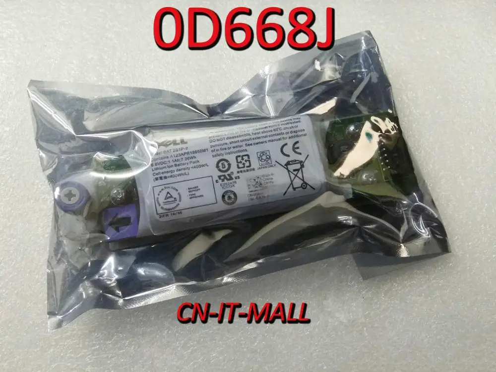 

New 2021 D668J 0D668J MD3660I Raid Battery for MD3260I MD3620F MD3660F