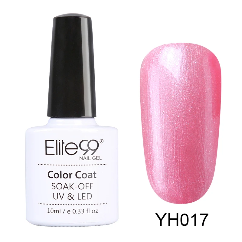 YH017 Elite99 10 мл розовый цвет УФ Гель-лак Полупостоянный праймер верхнее покрытие гель лак для ногтей, маникюр гель лак для ногтей - Цвет: YH017