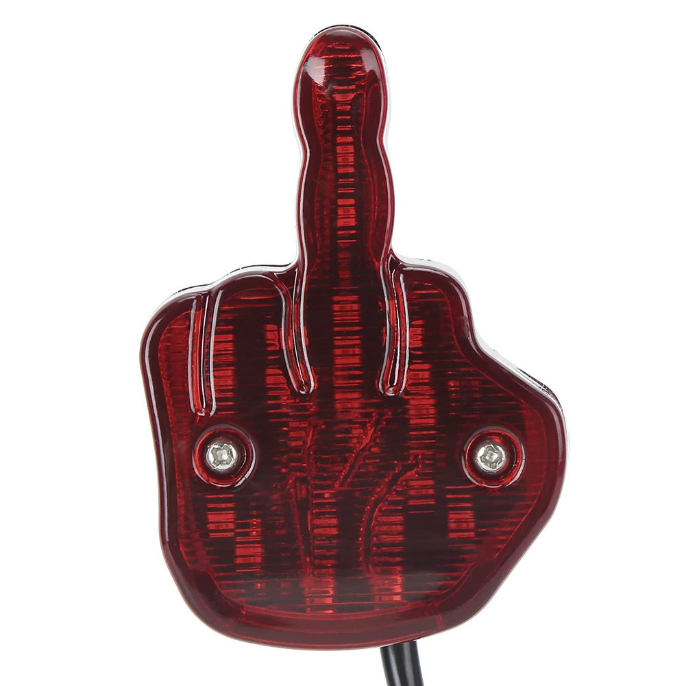 

12V LED Motorcycle Taillight Rear Brake Lamp Unique Middle Finger Styling Fits for Yamaha Motorcycle Taillight