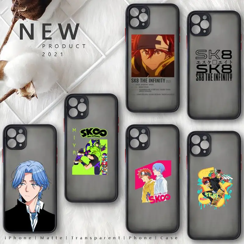 

Japan anime Sk8 The Infinity Phone Case matte transparent For iphone 7 8 11 12 plus mini x xs xr pro max cover