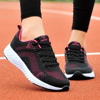 2021 new womens shoes fly woven breathable soft soled sports sneakers school students black light running shoes tenis masculino