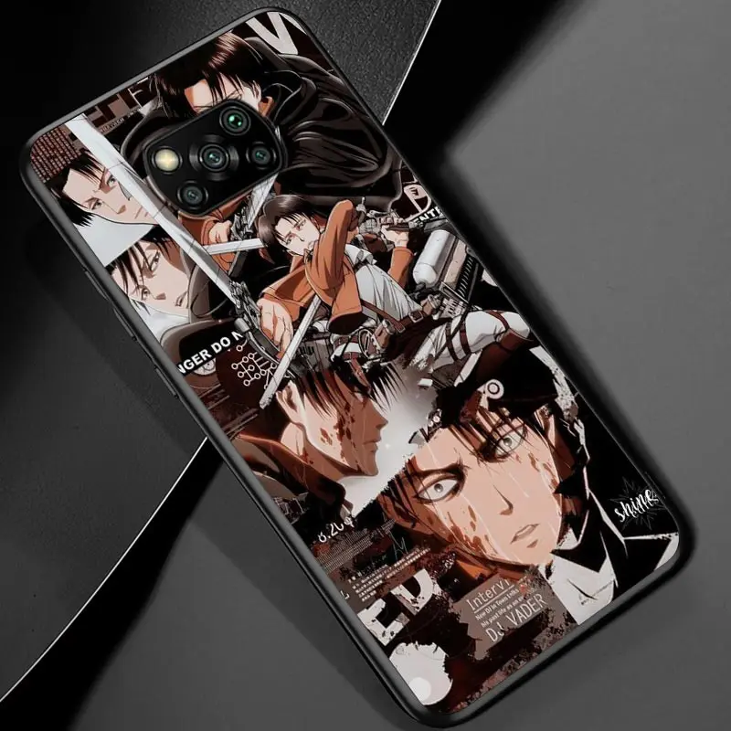 attack on titan japanese anime for xiaomi poco x3 nfc x2 m3 m2 f2 pro c3 f1 a2 lite a1 mix3 play silicone soft black phone case free global shipping