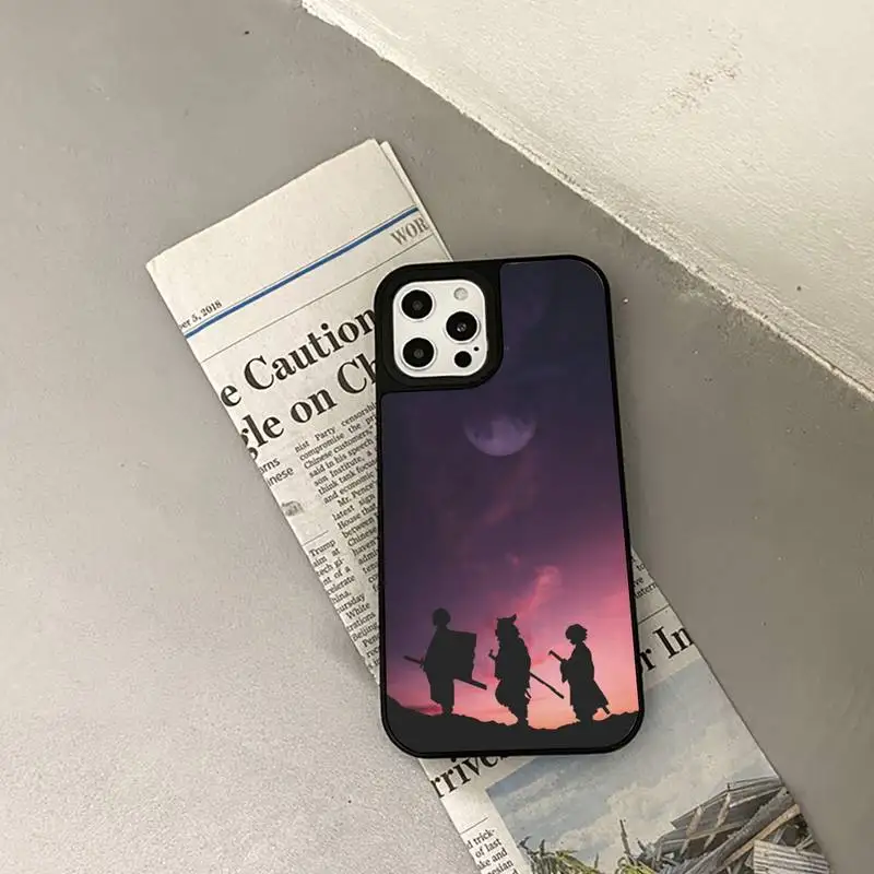 

Anime silhouette Phone PC&TPU for SAMSUNG6 7 8 9 10 20 note5 7 9 10 20 Cover Fundas Coque