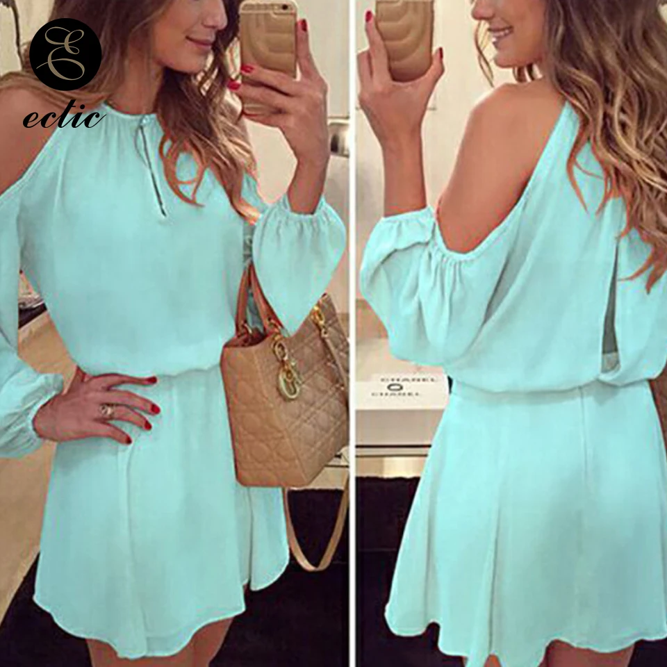 С открытыми плечами с длинным рукавом Замочная скважина сексуальное платье на